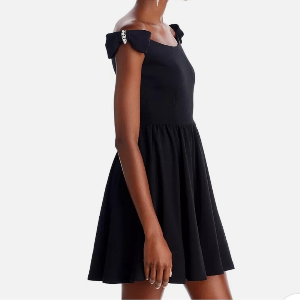 Aqua Womens Black Flared Mini Dress Size